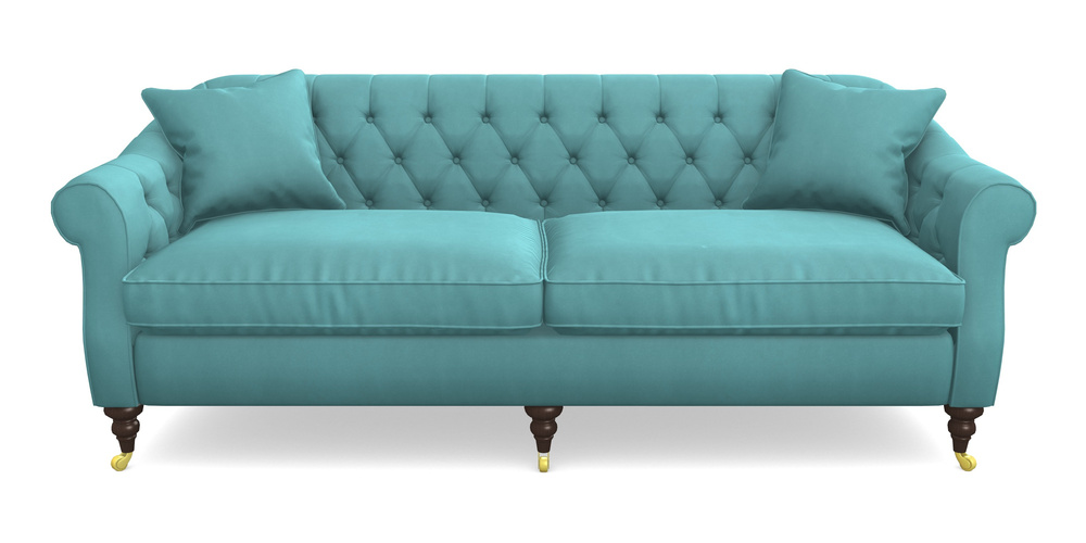 Product photograph of Abbotsbury 4 Seater Sofa In House Clever Velvet - Duck Egg from Sofas and Stuff Limited