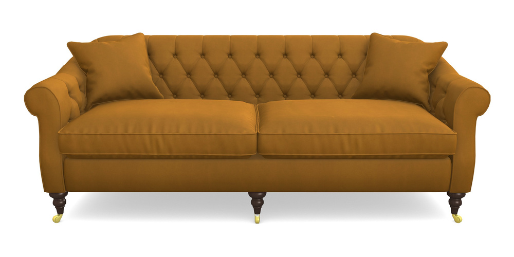 Product photograph of Abbotsbury 4 Seater Sofa In House Clever Velvet - Ochre from Sofas and Stuff Limited