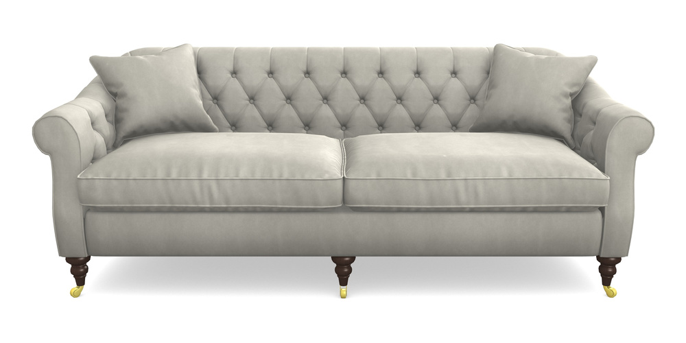 Product photograph of Abbotsbury 4 Seater Sofa In House Clever Velvet - Stone from Sofas and Stuff Limited
