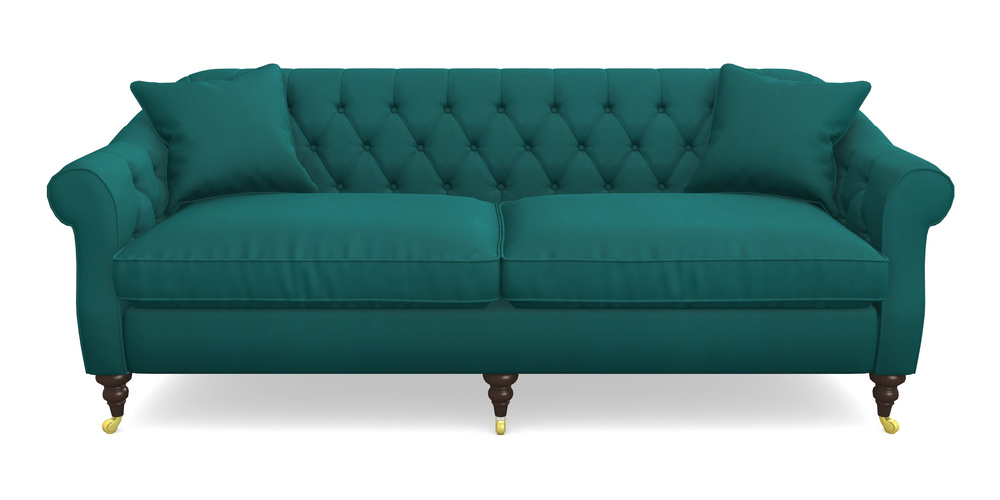 Product photograph of Abbotsbury 4 Seater Sofa In House Clever Velvet - Teal from Sofas and Stuff Limited