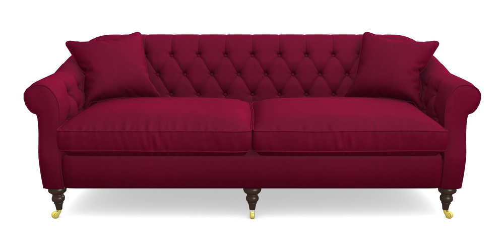 Product photograph of Abbotsbury 4 Seater Sofa In House Clever Velvet - Wine from Sofas and Stuff Limited