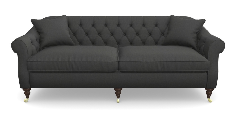 Product photograph of Abbotsbury 4 Seater Sofa In House Velvet - Charcoal from Sofas and Stuff Limited