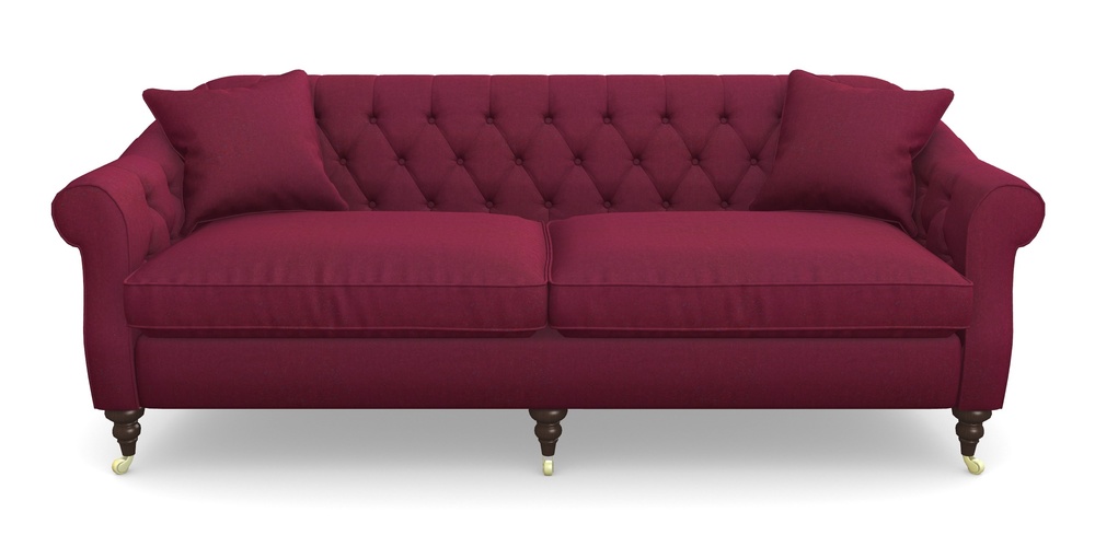 Product photograph of Abbotsbury 4 Seater Sofa In House Velvet - Claret from Sofas and Stuff Limited