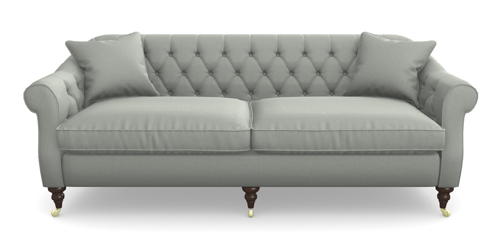 Product photograph of Abbotsbury 4 Seater Sofa In House Velvet - Elephant from Sofas and Stuff Limited