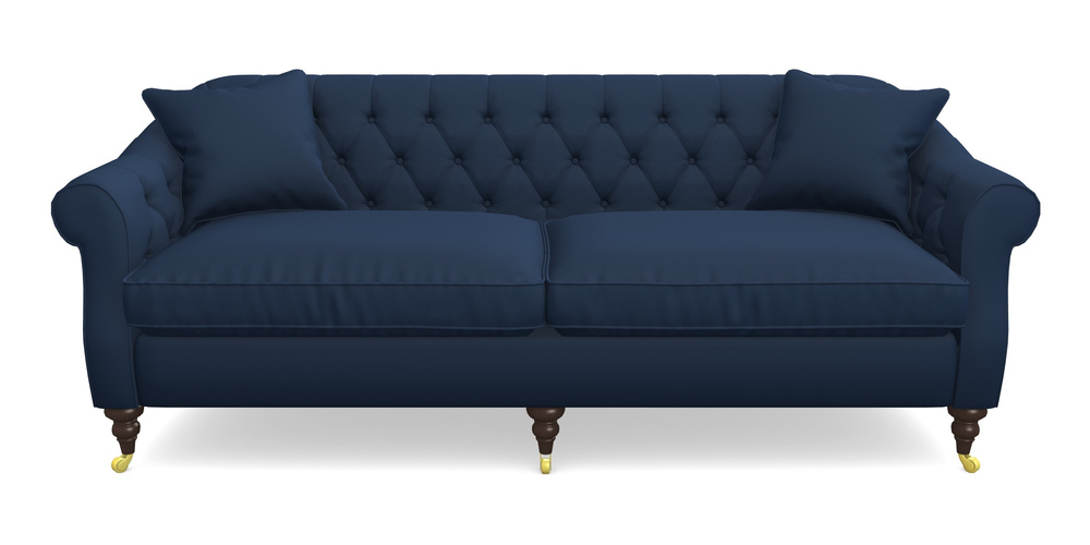 Product photograph of Abbotsbury 4 Seater Sofa In House Velvet - Indigo from Sofas and Stuff Limited