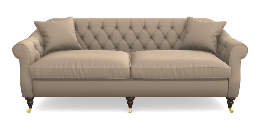 Product photograph of Abbotsbury 4 Seater Sofa In House Velvet - Linen from Sofas and Stuff Limited
