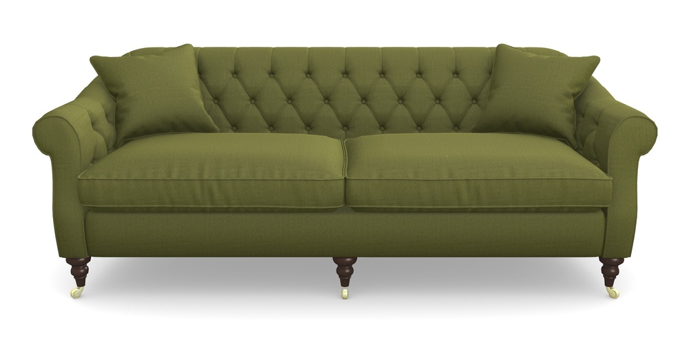 Product photograph of Abbotsbury 4 Seater Sofa In House Velvet - Olive from Sofas and Stuff Limited