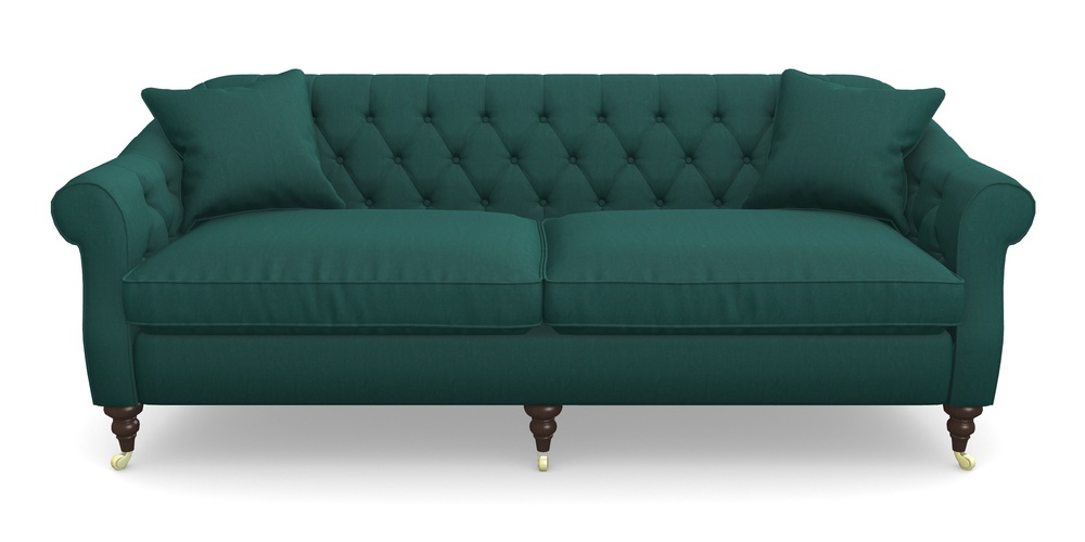 Product photograph of Abbotsbury 4 Seater Sofa In House Velvet - Peacock from Sofas and Stuff Limited