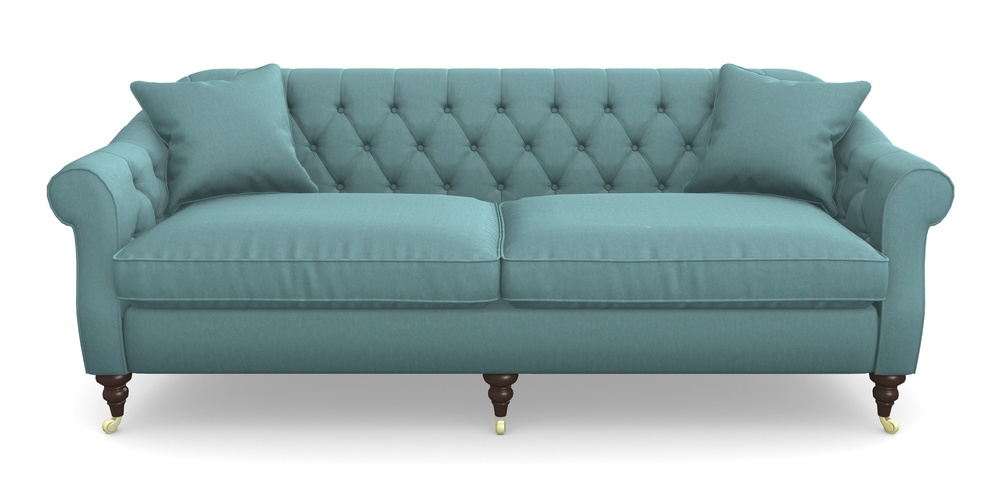 Product photograph of Abbotsbury 4 Seater Sofa In House Velvet - Wedgewood from Sofas and Stuff Limited