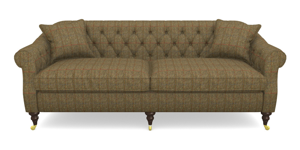 Product photograph of Abbotsbury 4 Seater Sofa In Harris Tweed House - Harris Tweed House Green from Sofas and Stuff Limited