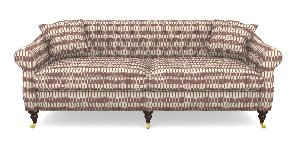 Product photograph of Abbotsbury 4 Seater Sofa In V A Brompton Collection - Ikat - Cacao from Sofas and Stuff Limited