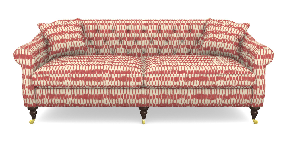 Product photograph of Abbotsbury 4 Seater Sofa In V A Brompton Collection - Ikat - Chilli from Sofas and Stuff Limited