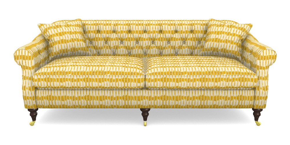 Product photograph of Abbotsbury 4 Seater Sofa In V A Brompton Collection - Ikat - Corn from Sofas and Stuff Limited