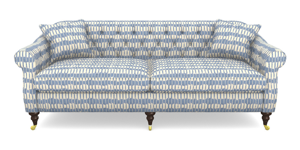 Product photograph of Abbotsbury 4 Seater Sofa In V A Brompton Collection - Ikat - Morning Blue from Sofas and Stuff Limited