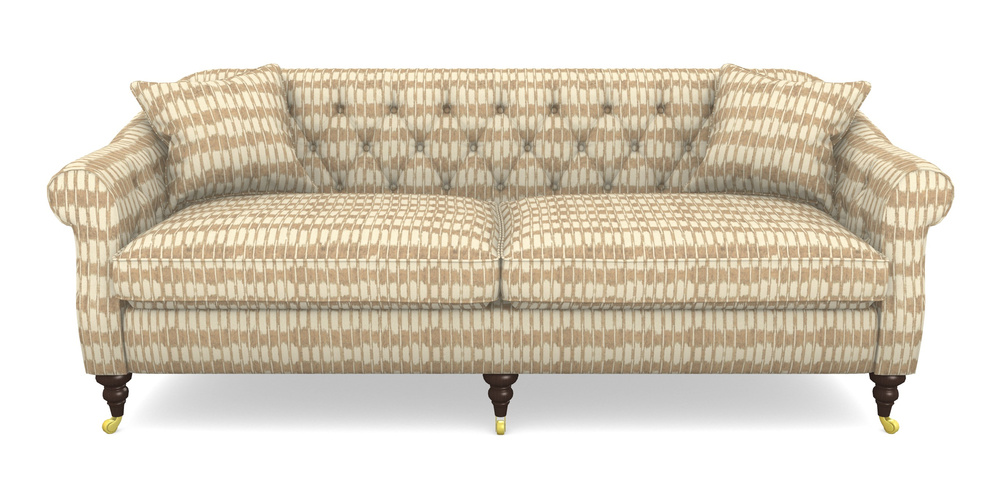 Product photograph of Abbotsbury 4 Seater Sofa In V A Brompton Collection - Ikat - Assam Tea from Sofas and Stuff Limited