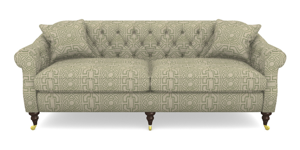 Product photograph of Abbotsbury 4 Seater Sofa In Rhs Collection - Large Knot Garden Linen - Green from Sofas and Stuff Limited