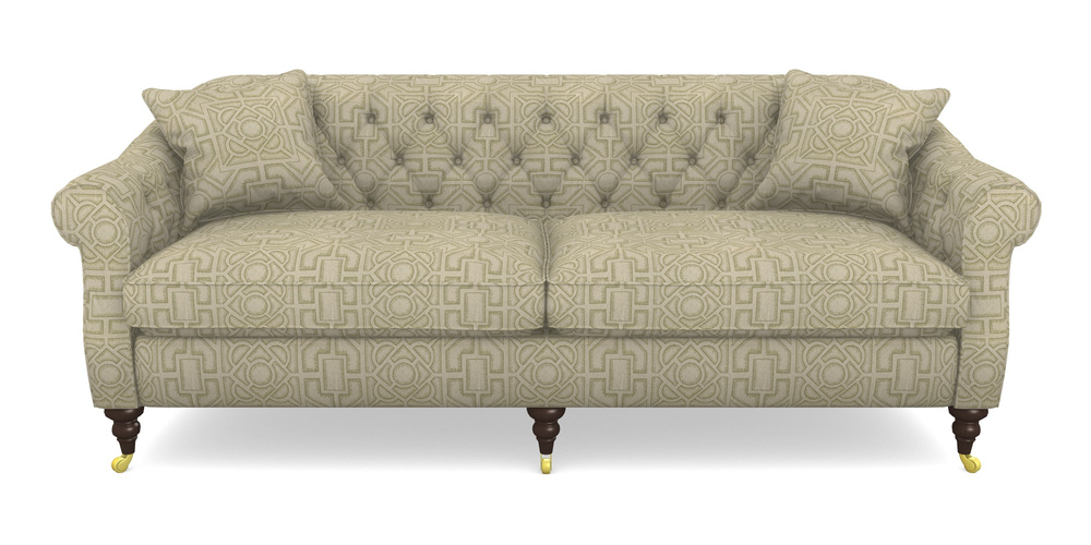 Product photograph of Abbotsbury 4 Seater Sofa In Rhs Collection - Large Knot Garden Linen - Olive from Sofas and Stuff Limited