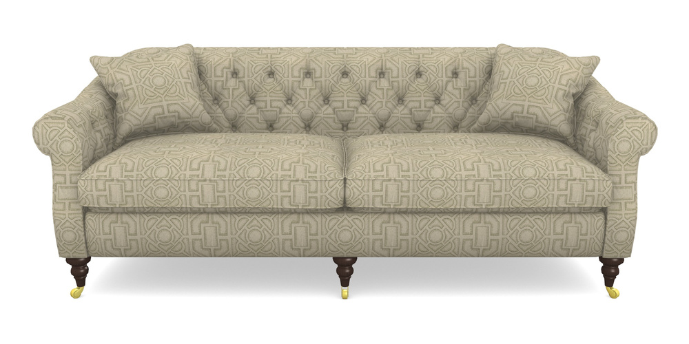 Product photograph of Abbotsbury 4 Seater Sofa In Rhs Collection - Large Knot Garden Linen - Pistachio from Sofas and Stuff Limited