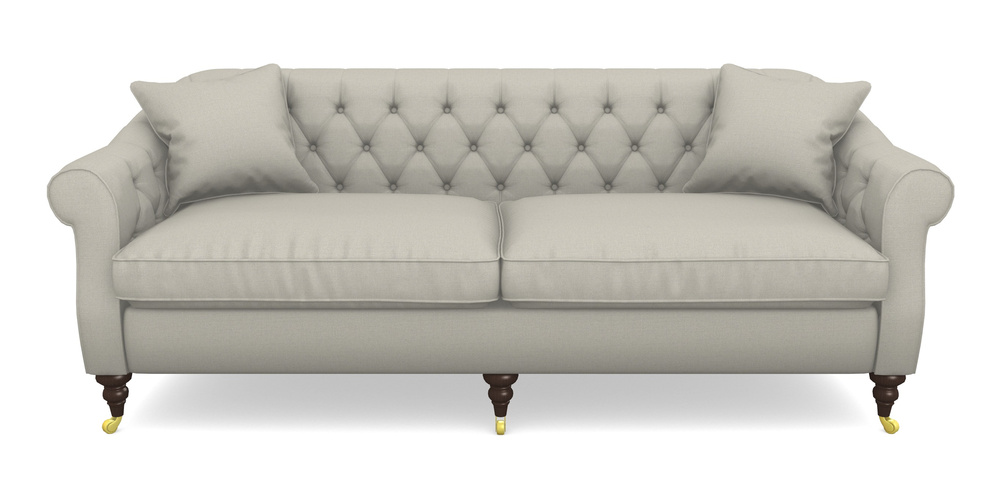 Product photograph of Abbotsbury 4 Seater Sofa In Plain Linen Cotton - Baby Elephant from Sofas and Stuff Limited