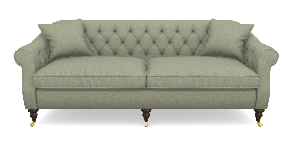 Product photograph of Abbotsbury 4 Seater Sofa In Plain Linen Cotton - Sage from Sofas and Stuff Limited