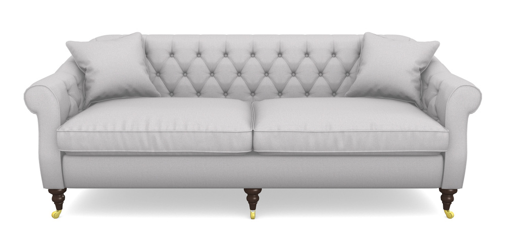 Product photograph of Abbotsbury 4 Seater Sofa In Plain Linen Cotton - Seal from Sofas and Stuff Limited