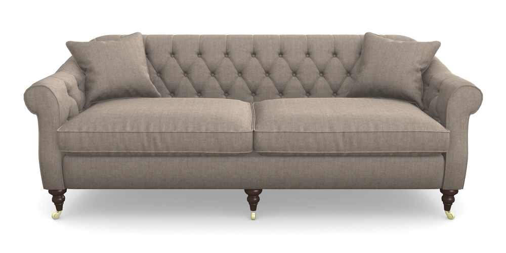 Product photograph of Abbotsbury 4 Seater Sofa In Super Soft Velvet - Wicker from Sofas and Stuff Limited
