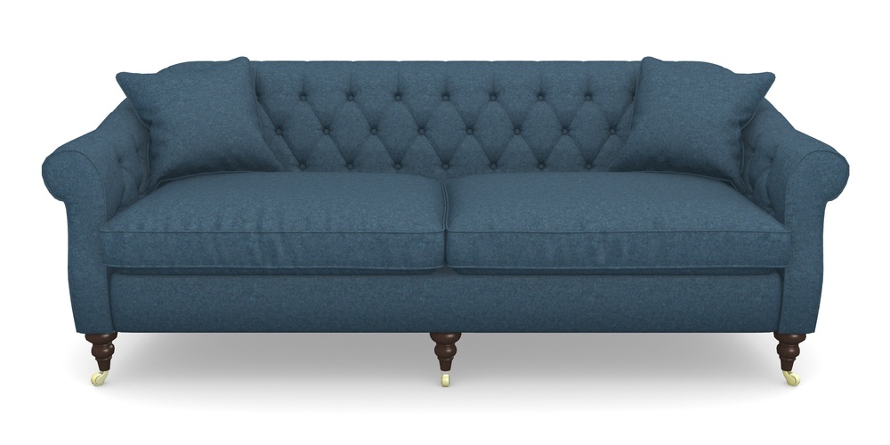 Product photograph of Abbotsbury 4 Seater Sofa In Soft Wool - Denim from Sofas and Stuff Limited