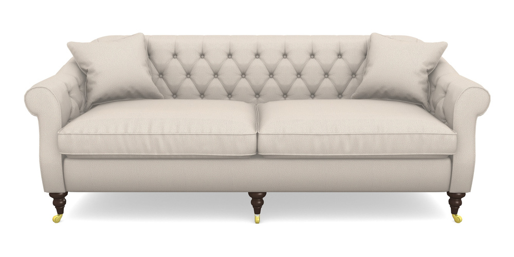 Product photograph of Abbotsbury 4 Seater Sofa In Two Tone Plain - Biscuit from Sofas and Stuff Limited