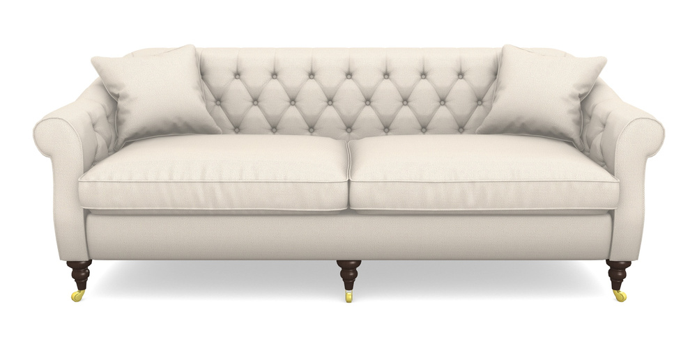 Product photograph of Abbotsbury 4 Seater Sofa In Two Tone Plain - Calico from Sofas and Stuff Limited