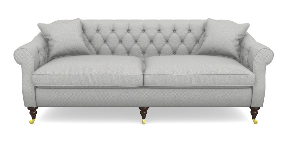 Product photograph of Abbotsbury 4 Seater Sofa In Two Tone Plain - Grey from Sofas and Stuff Limited