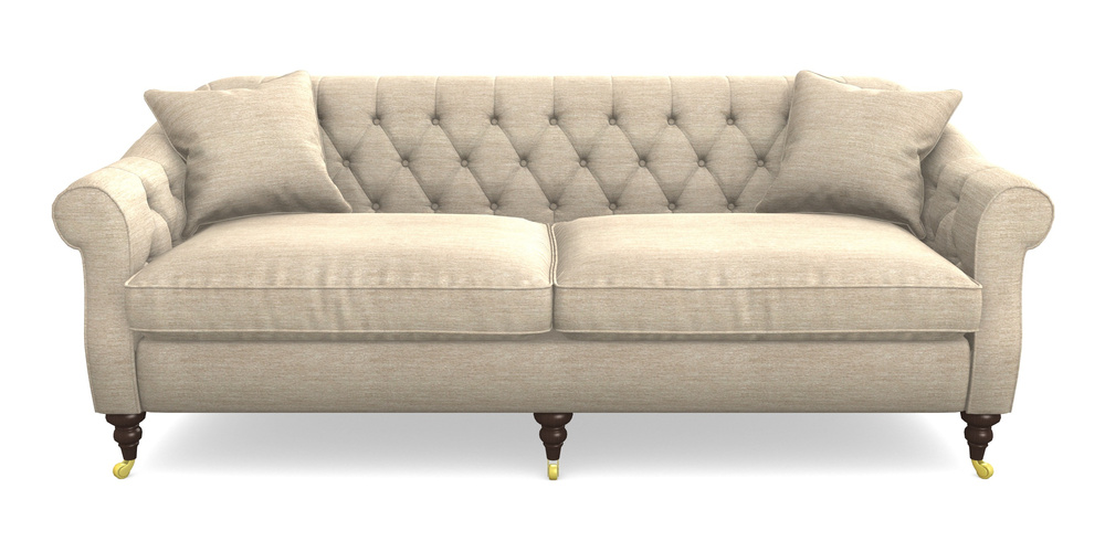 Product photograph of Abbotsbury 4 Seater Sofa In Textured Velvet - Almond from Sofas and Stuff Limited