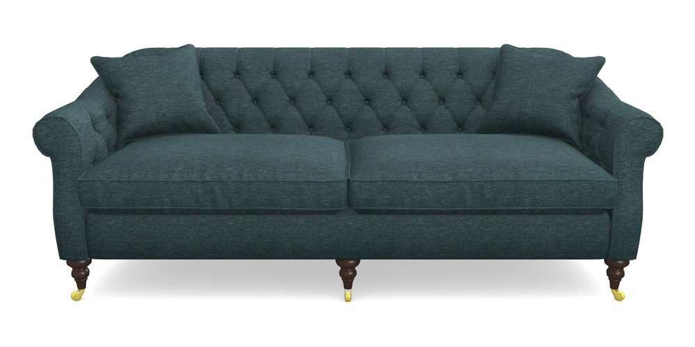 Product photograph of Abbotsbury 4 Seater Sofa In Textured Velvet - Atlantic from Sofas and Stuff Limited