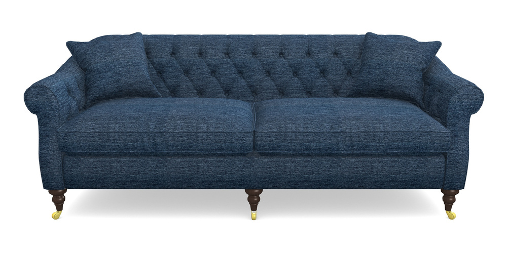 Product photograph of Abbotsbury 4 Seater Sofa In Textured Velvet - Denim from Sofas and Stuff Limited