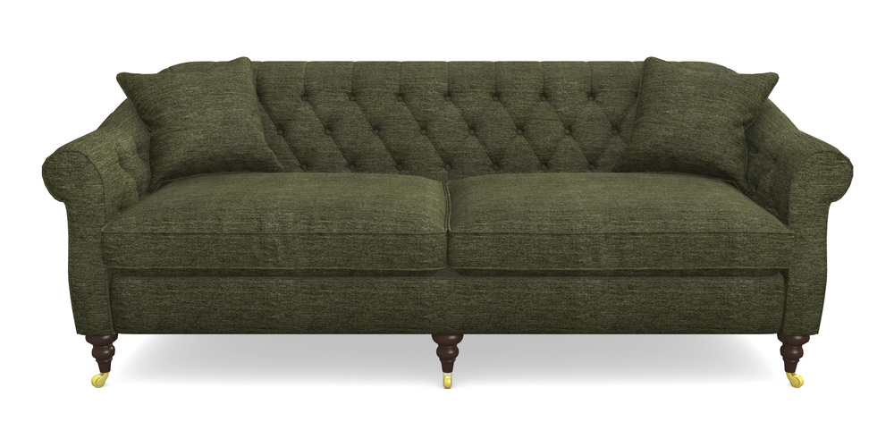 Product photograph of Abbotsbury 4 Seater Sofa In Textured Velvet - Lichen from Sofas and Stuff Limited