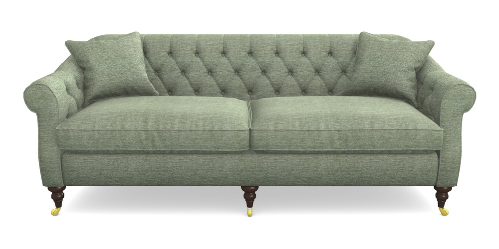 Product photograph of Abbotsbury 4 Seater Sofa In Textured Velvet - Seagrass from Sofas and Stuff Limited
