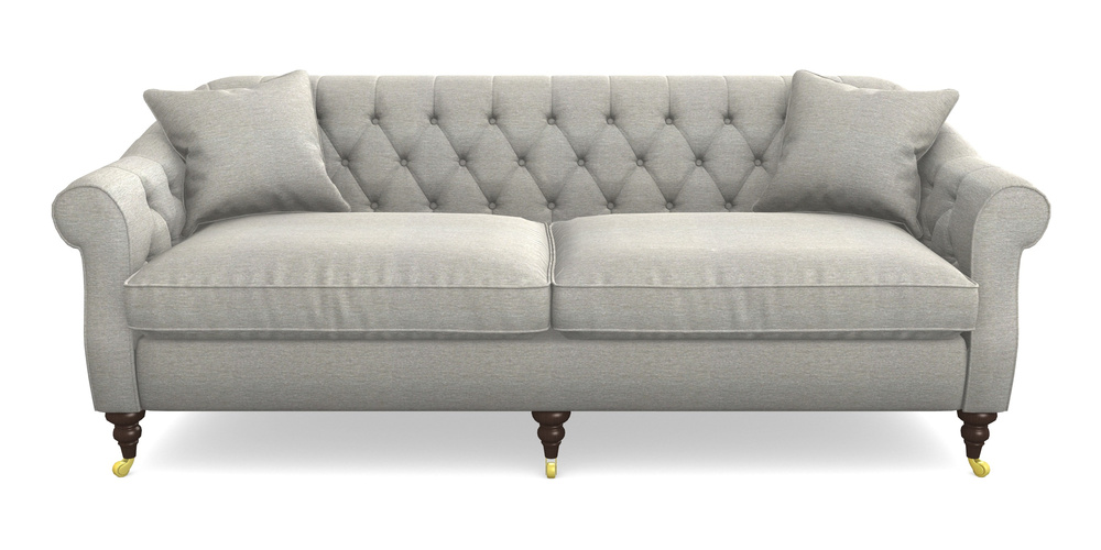 Product photograph of Abbotsbury 4 Seater Sofa In Textured Velvet - Silver from Sofas and Stuff Limited