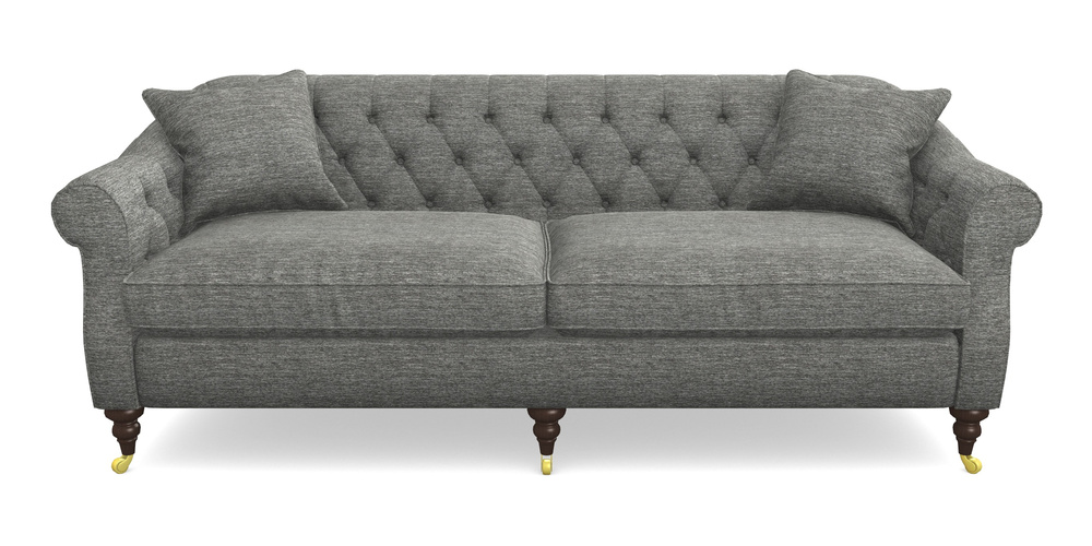 Product photograph of Abbotsbury 4 Seater Sofa In Textured Velvet - Slate from Sofas and Stuff Limited