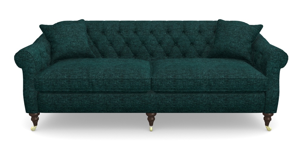Product photograph of Abbotsbury 4 Seater Sofa In Textured Velvet - Viridian from Sofas and Stuff Limited