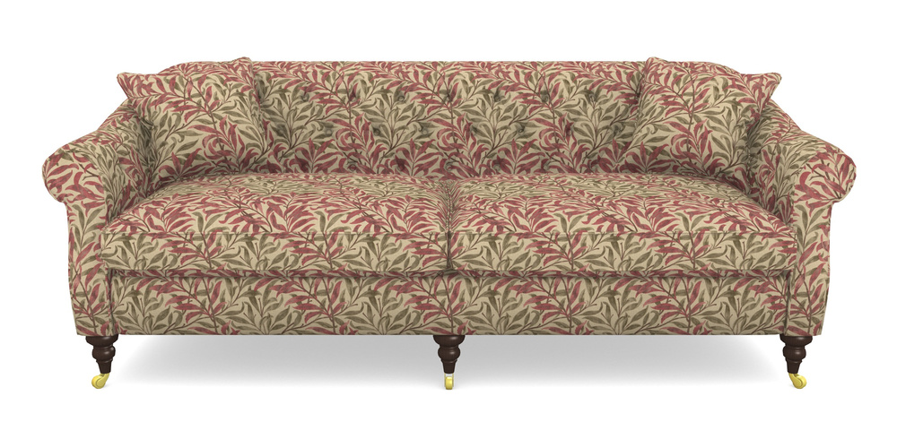 Product photograph of Abbotsbury 4 Seater Sofa In V A Drawn From Nature - Willow Bough Large - Red from Sofas and Stuff Limited