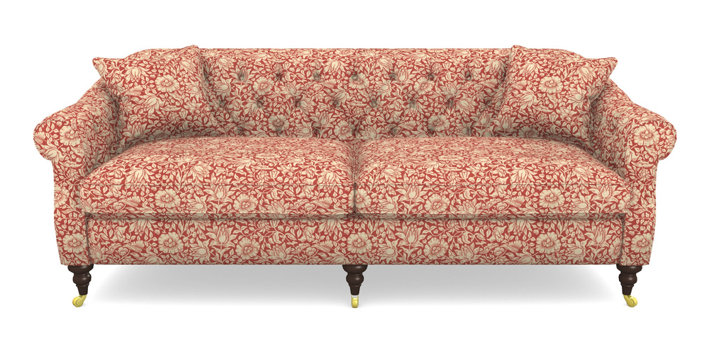 Product photograph of Abbotsbury 4 Seater Sofa In William Morris Collection - Mallow - Madder from Sofas and Stuff Limited