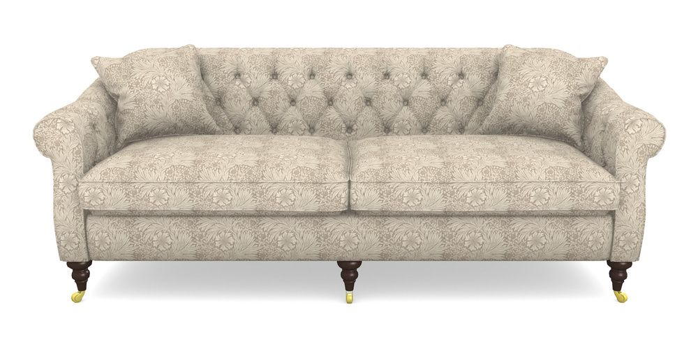 Product photograph of Abbotsbury 4 Seater Sofa In William Morris Collection - Marigold - Linen Ivory from Sofas and Stuff Limited