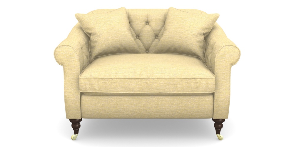 Product photograph of Abbotsbury Snuggler In Aqua Clean Hove - Lemon from Sofas and Stuff Limited
