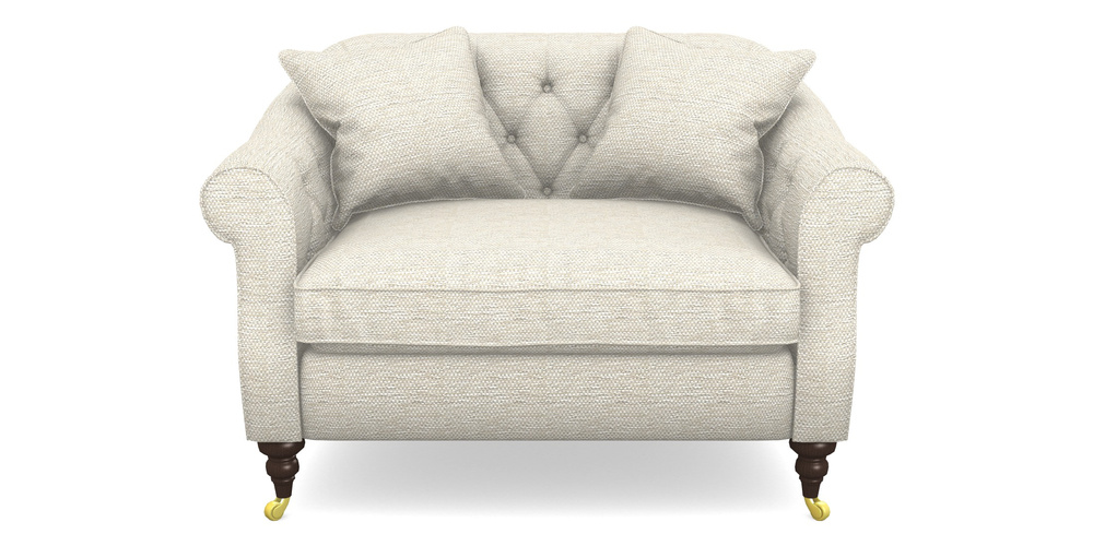 Product photograph of Abbotsbury Snuggler In Aqua Clean Oban - Pearl from Sofas and Stuff Limited