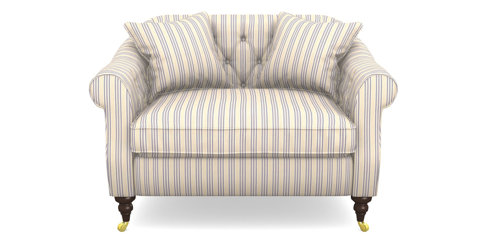Product photograph of Abbotsbury Snuggler In Cloth 22 - Racing Stripes Ayr - Blueberry from Sofas and Stuff Limited