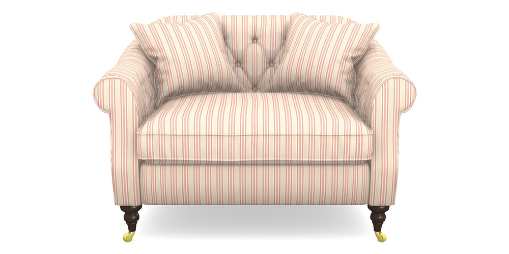 Product photograph of Abbotsbury Snuggler In Cloth 22 - Racing Stripes Ayr - Cherry from Sofas and Stuff Limited