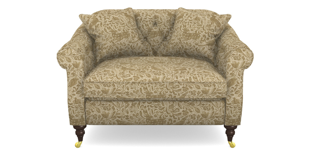 Product photograph of Abbotsbury Snuggler In V A Drawn From Nature - Bird And Rabbit - Gold from Sofas and Stuff Limited