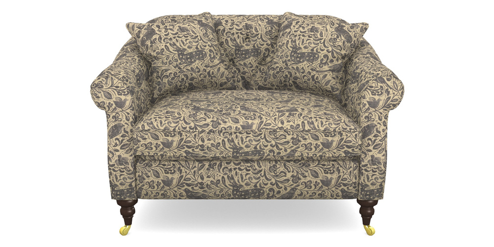 Product photograph of Abbotsbury Snuggler In V A Drawn From Nature - Bird And Rabbit - Navy from Sofas and Stuff Limited