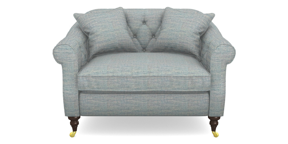 Product photograph of Abbotsbury Snuggler In Basket Weave - Blue from Sofas and Stuff Limited