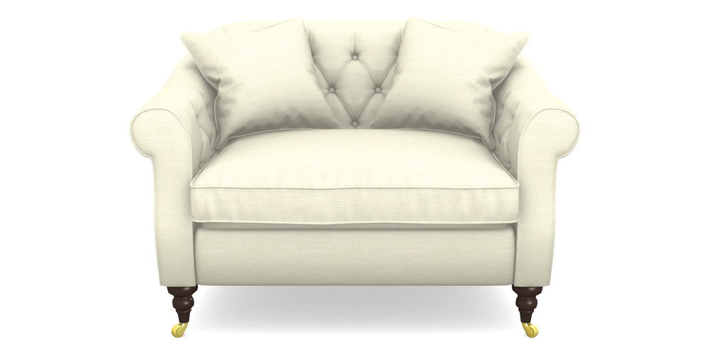Product photograph of Abbotsbury Snuggler In Basket Weave - Cream from Sofas and Stuff Limited