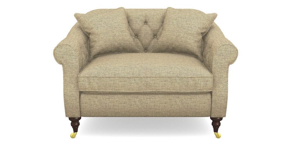 Product photograph of Abbotsbury Snuggler In Basket Weave - Ebony from Sofas and Stuff Limited